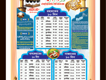 Ramadan Calendar Mymensingh / রমজানের ক্যালেন্ডার